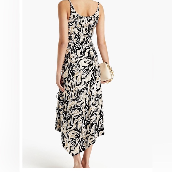 Paco Rabanne ruched metallic chenille jacquard midi dress - Picture 2 of 6